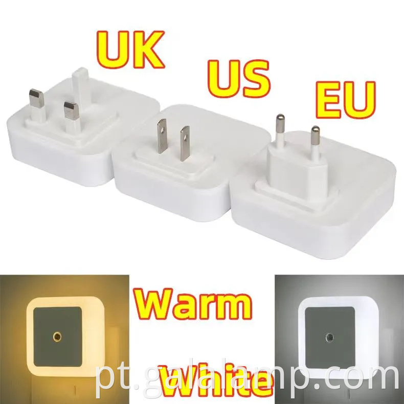 Smart Led Night Light com entardecer para Dawn Sensor, Luz do dia Branco